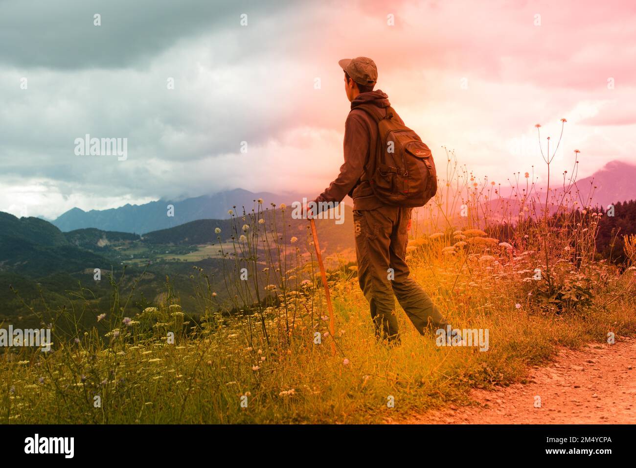 Trekking poles hi-res stock photography and images - Alamy