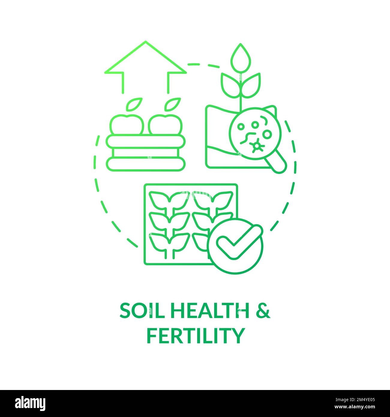 Soil health and fertility green gradient concept icon Stock Vector ...