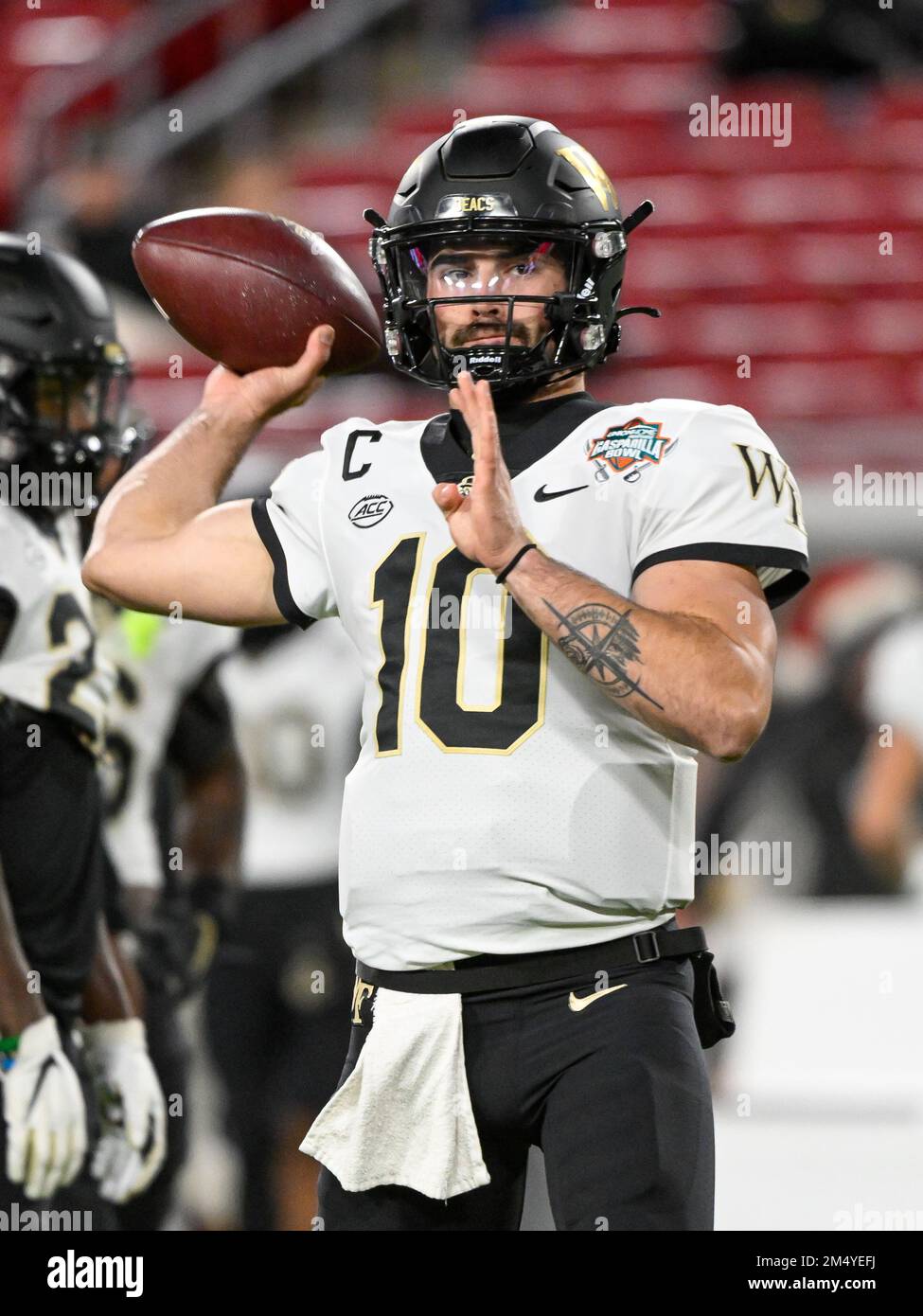 Tampa, FL, USA. 23rd Dec, 2022. Wake Forest Demon Deacons quarterback