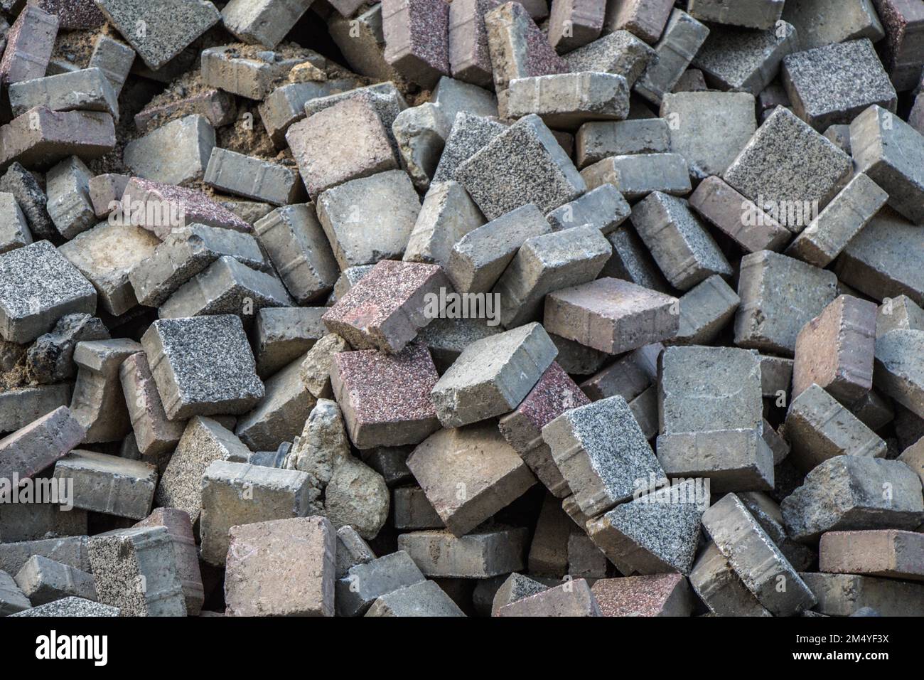 Concrete pavement tile stones as building material Stock Photo Alamy