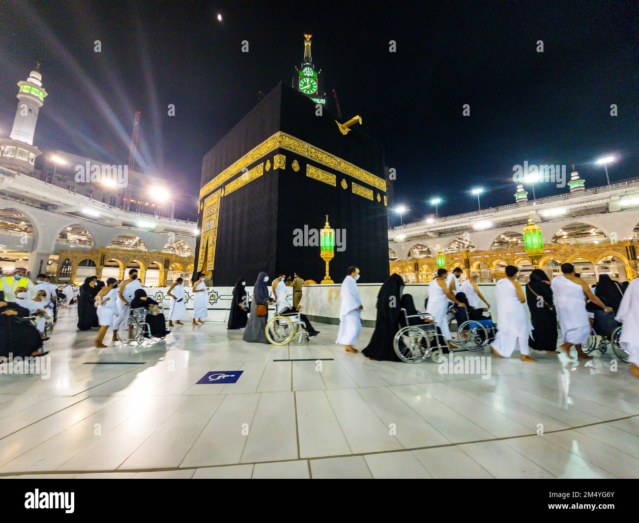 Pilgrims on the Kaaba, Mekka, Kingdom of Saudi Arabia Stock Photo
