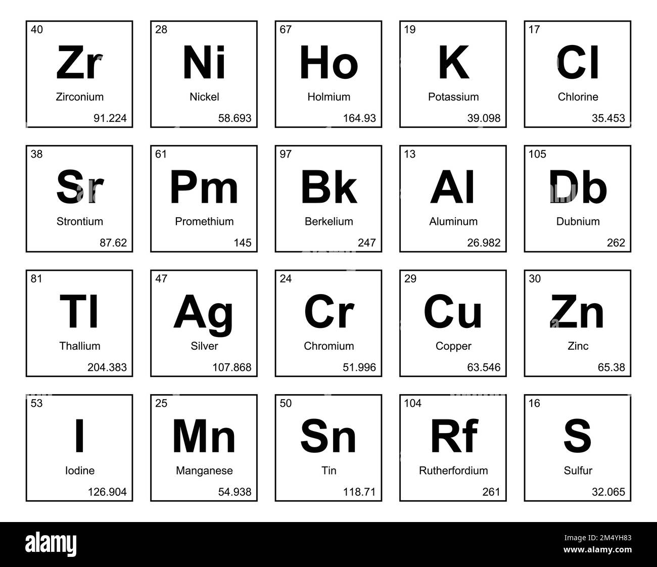 20 Preiodic table of the elements Icon Pack Design Stock Vector Image ...