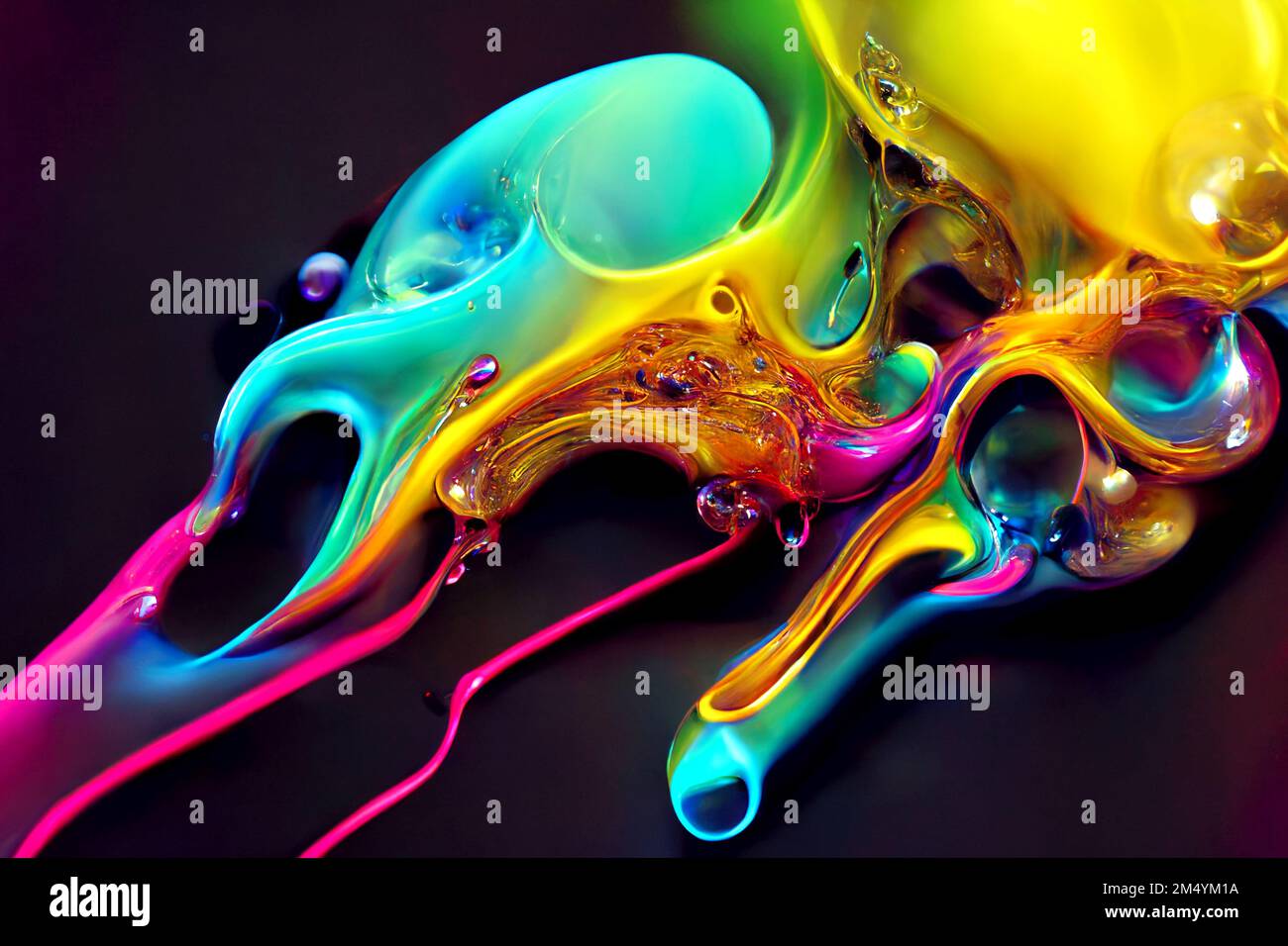 Vibrant Colorful Background. Neon Colors Liquid Stock Photo