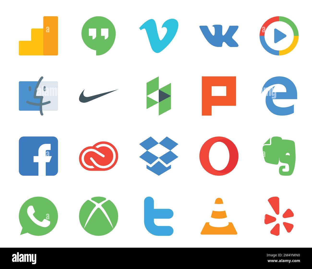 20 Social Media Icon Pack Including opera. adobe. nike. cc. facebook Stock  Vector Image & Art - Alamy