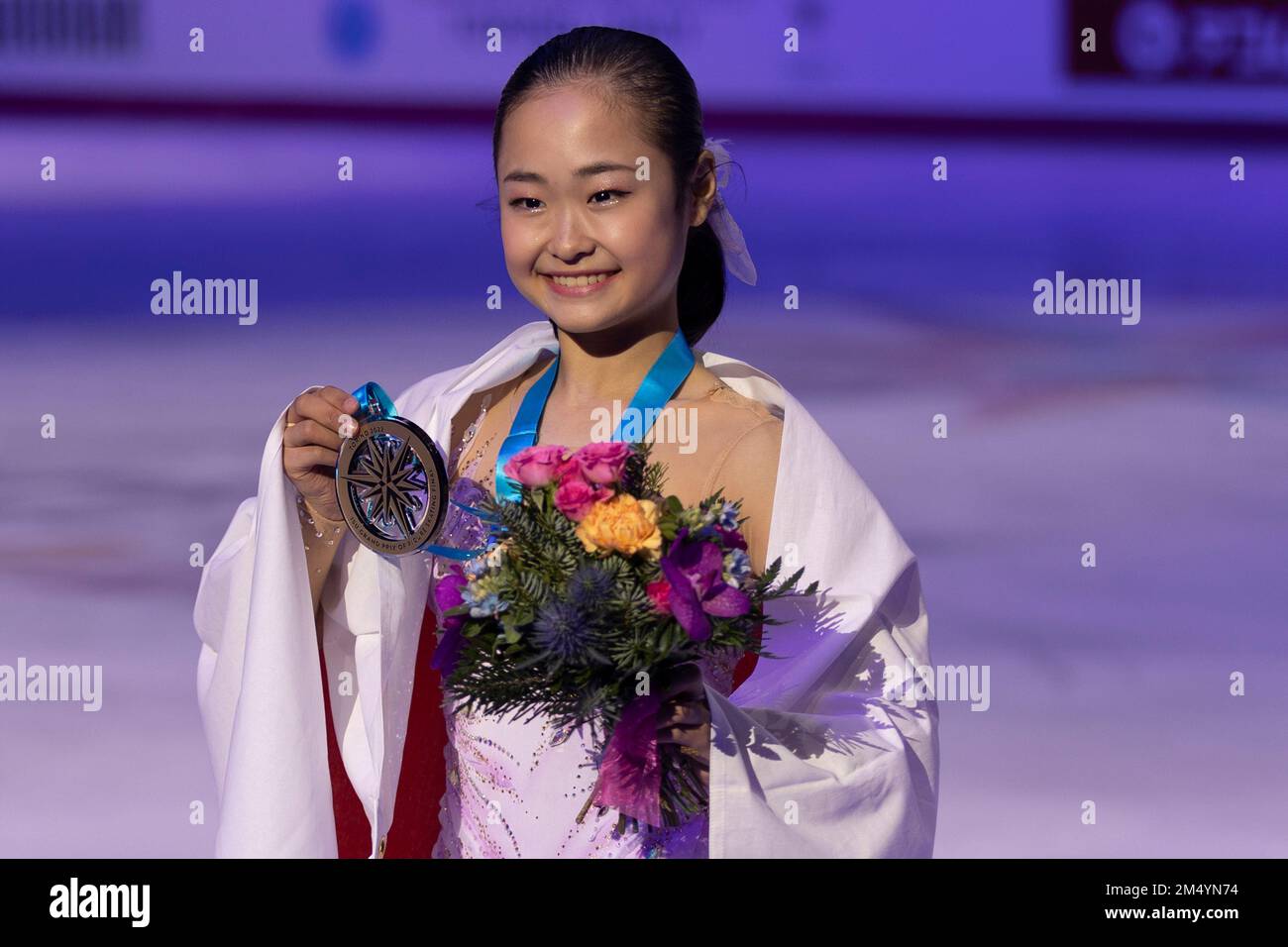 Palavela, Turin, Italy, December 09, 2022, Mao Shimada (Jpn) gold medal