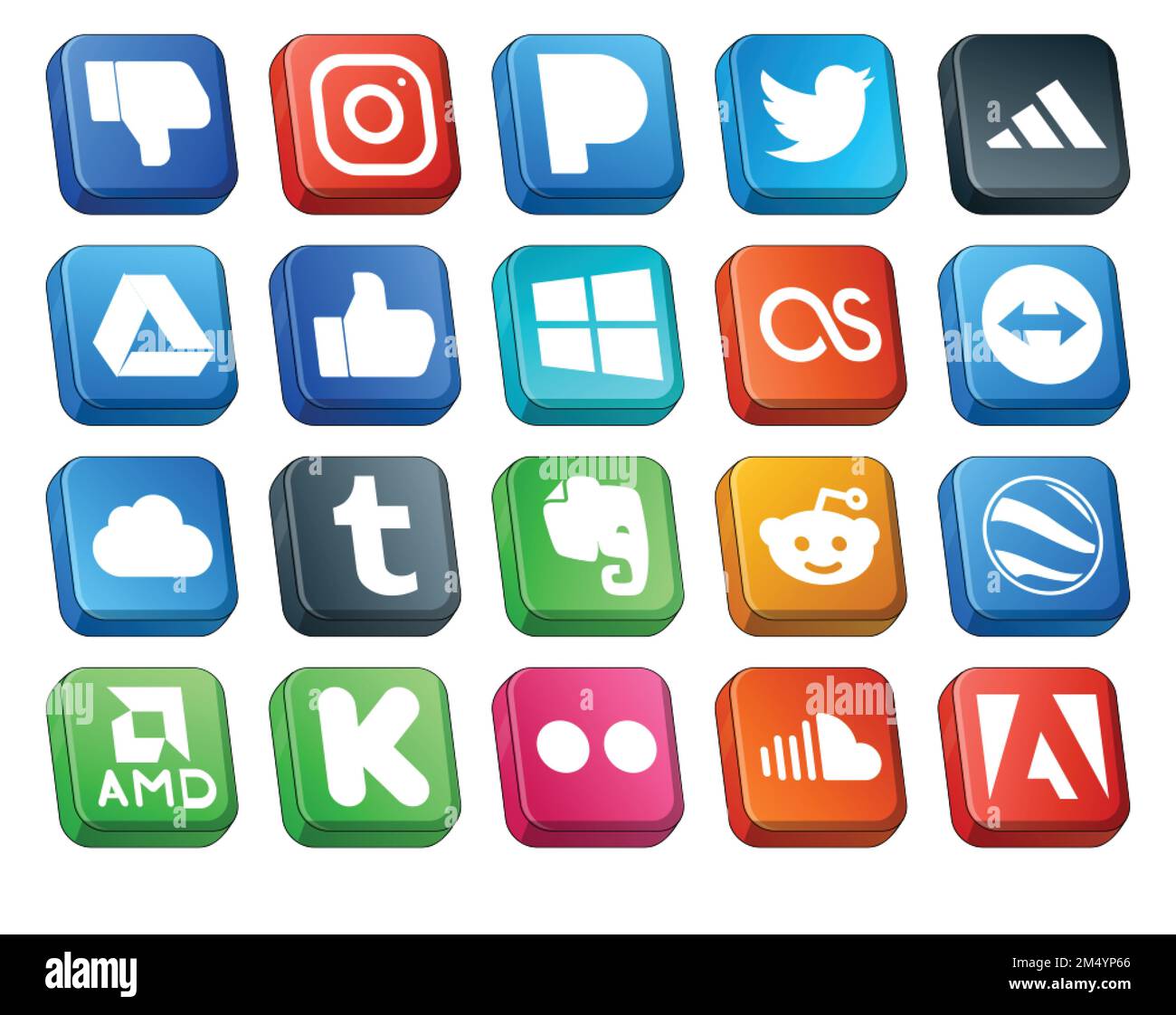 20 Social Media Icon Pack Including kickstarter. google earth. windows