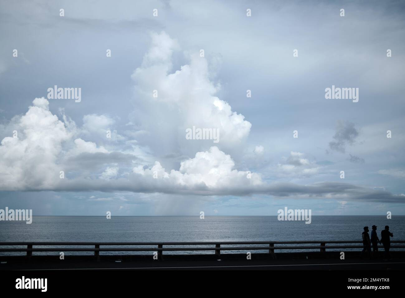 An aerial view of sea under cloudy sky Stock Photo - Alamy