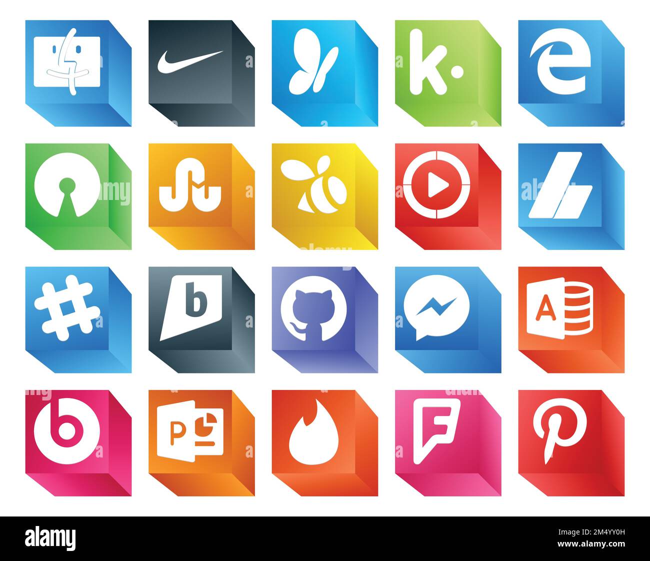 20 Social Media Icon Pack Including microsoft access. github. windows