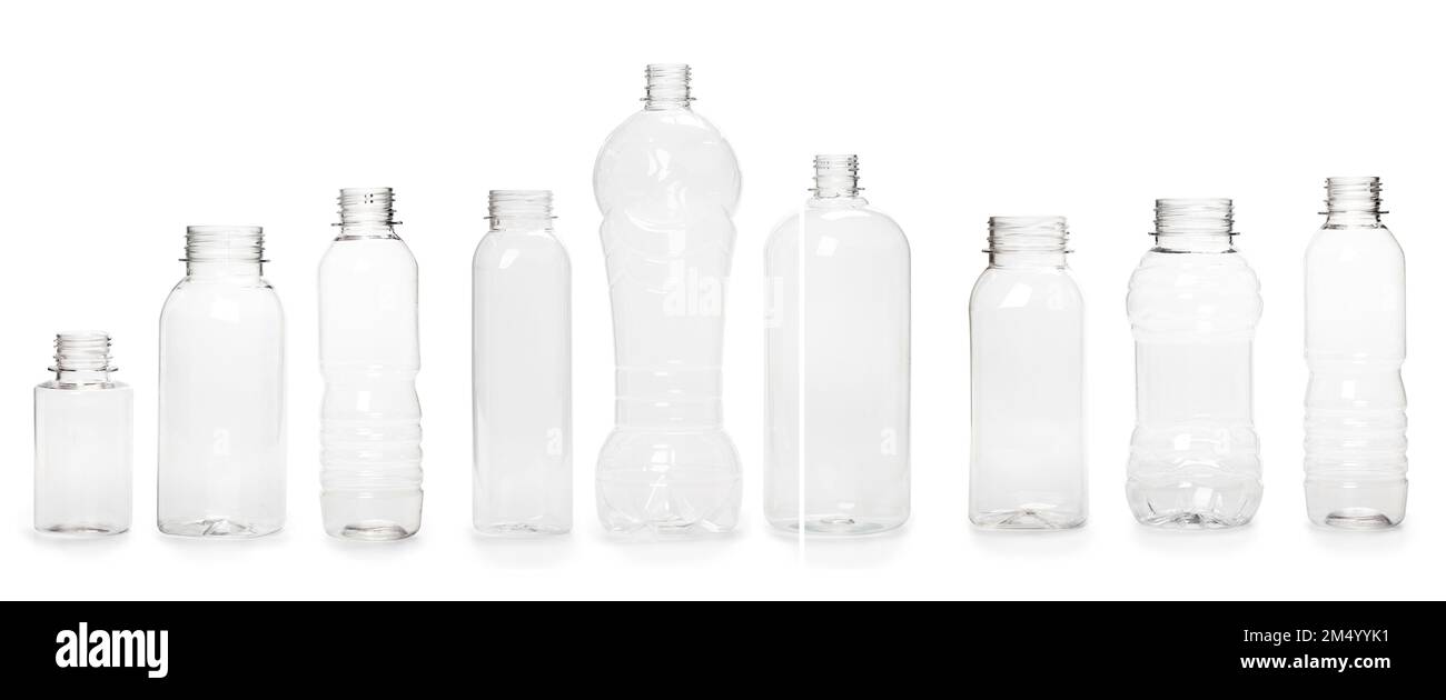 selection of quality photo collage of many different empty plastic ...