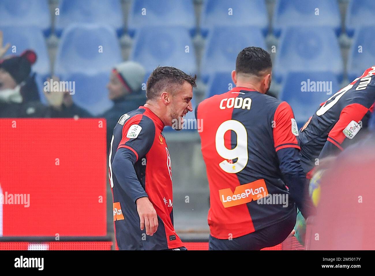 Lennart Czyborra (Genoa) , Gabriele Zappa (Cagliari) during Genoa