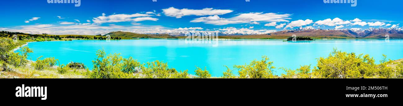 Beautiful Cloudscape by Lake Tekapo in New Zealand Stock Photo - Alamy