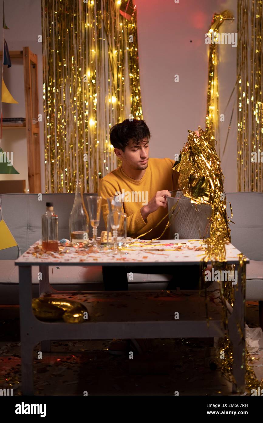 Cleaning house after party hi-res stock photography and images - Alamy