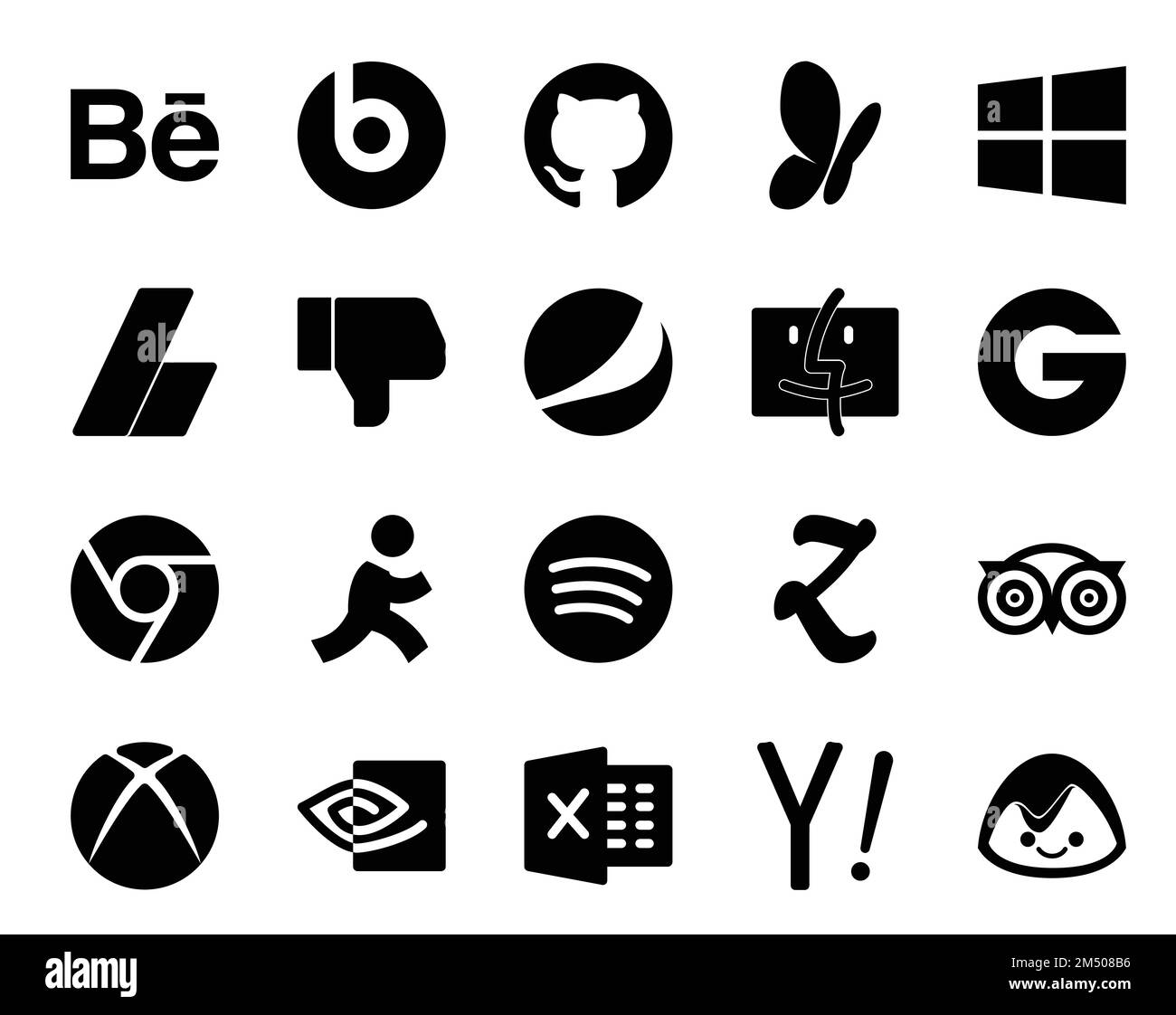 20 Social Media Icon Pack Including xbox. tripadvisor. pepsi. zootool