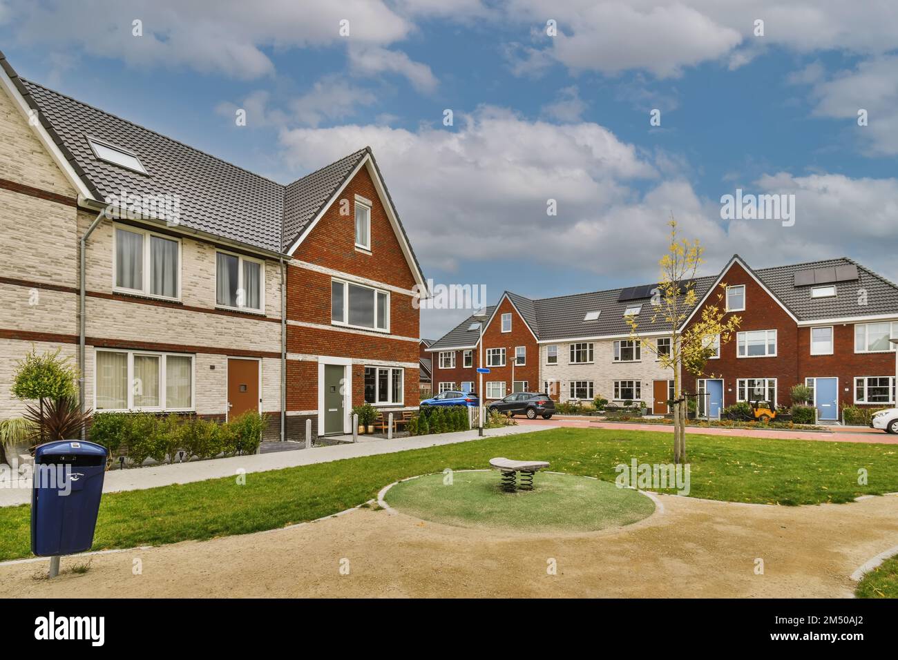 some houses that are in the same location, and one is on the other side of the house with no