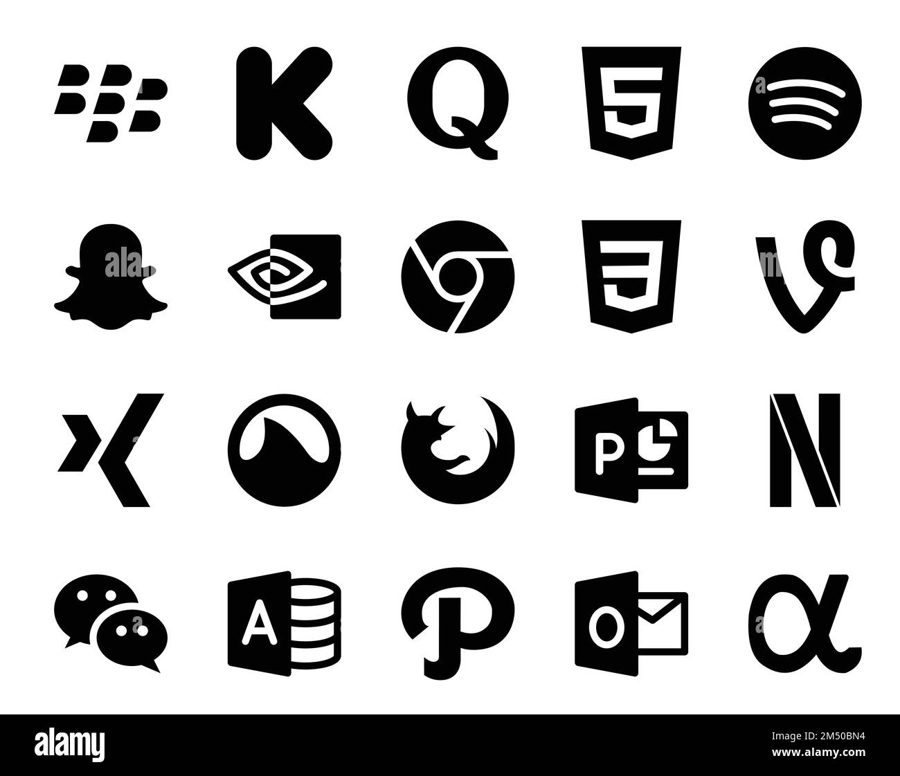 Microsoft powerpoint app black and white stock photos images alamy