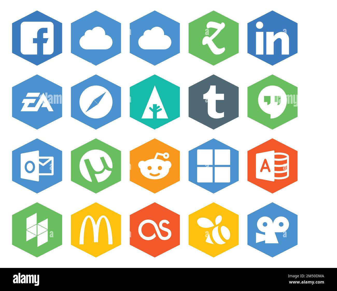20 Social Media Icon Pack Including houzz. microsoft. browser. reddit