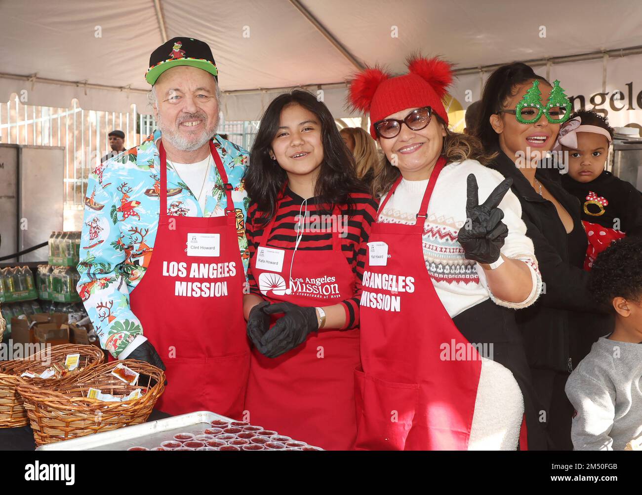 Clint howard kat howard rafa ella erlinda at los angeles mission s