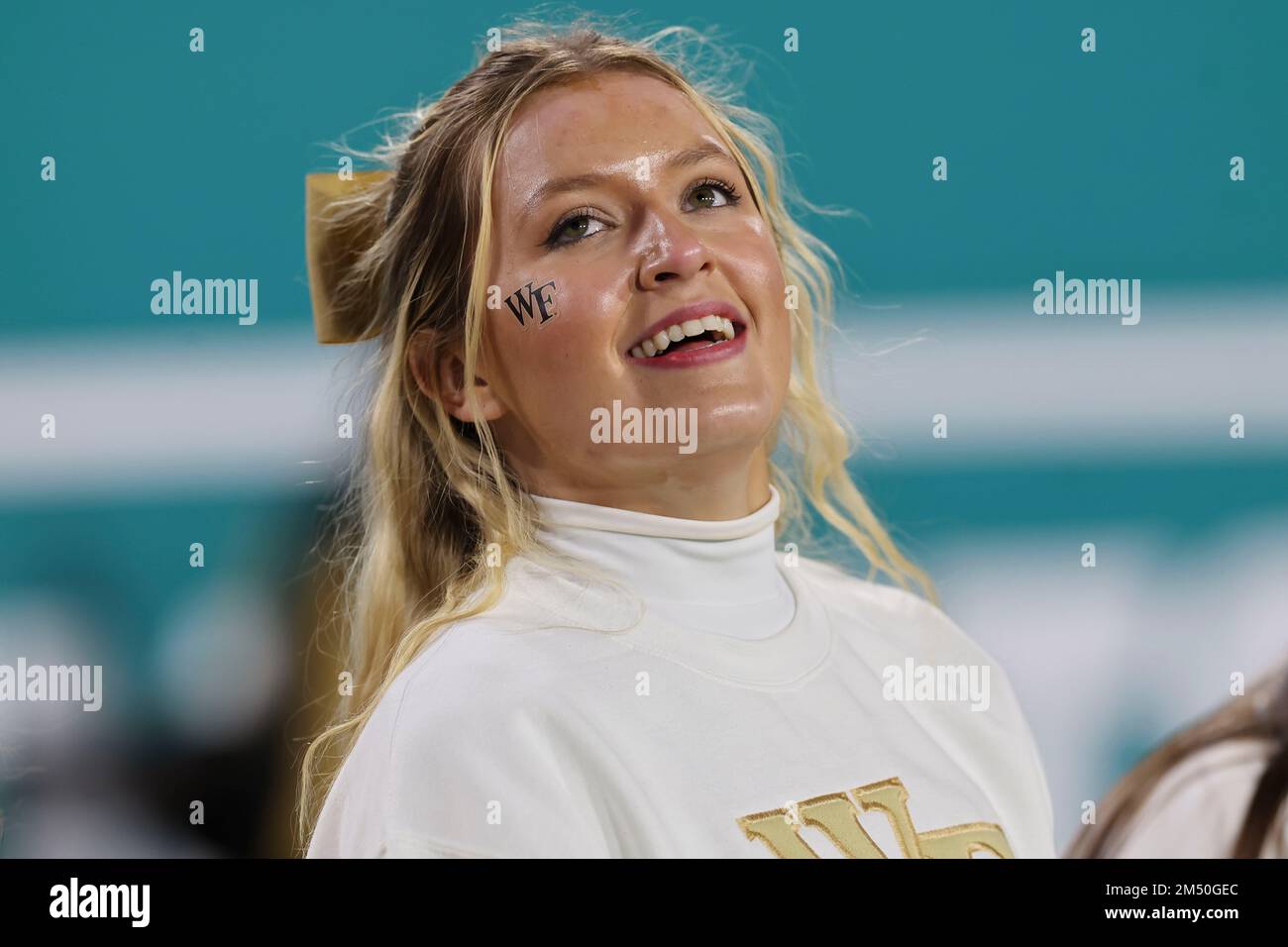 Tampa Bay FL USA One Of The Wake Forest Demon Deacons Cheerleaders Tampa bay fl usa one of the wake forest demon deacons cheerleaders