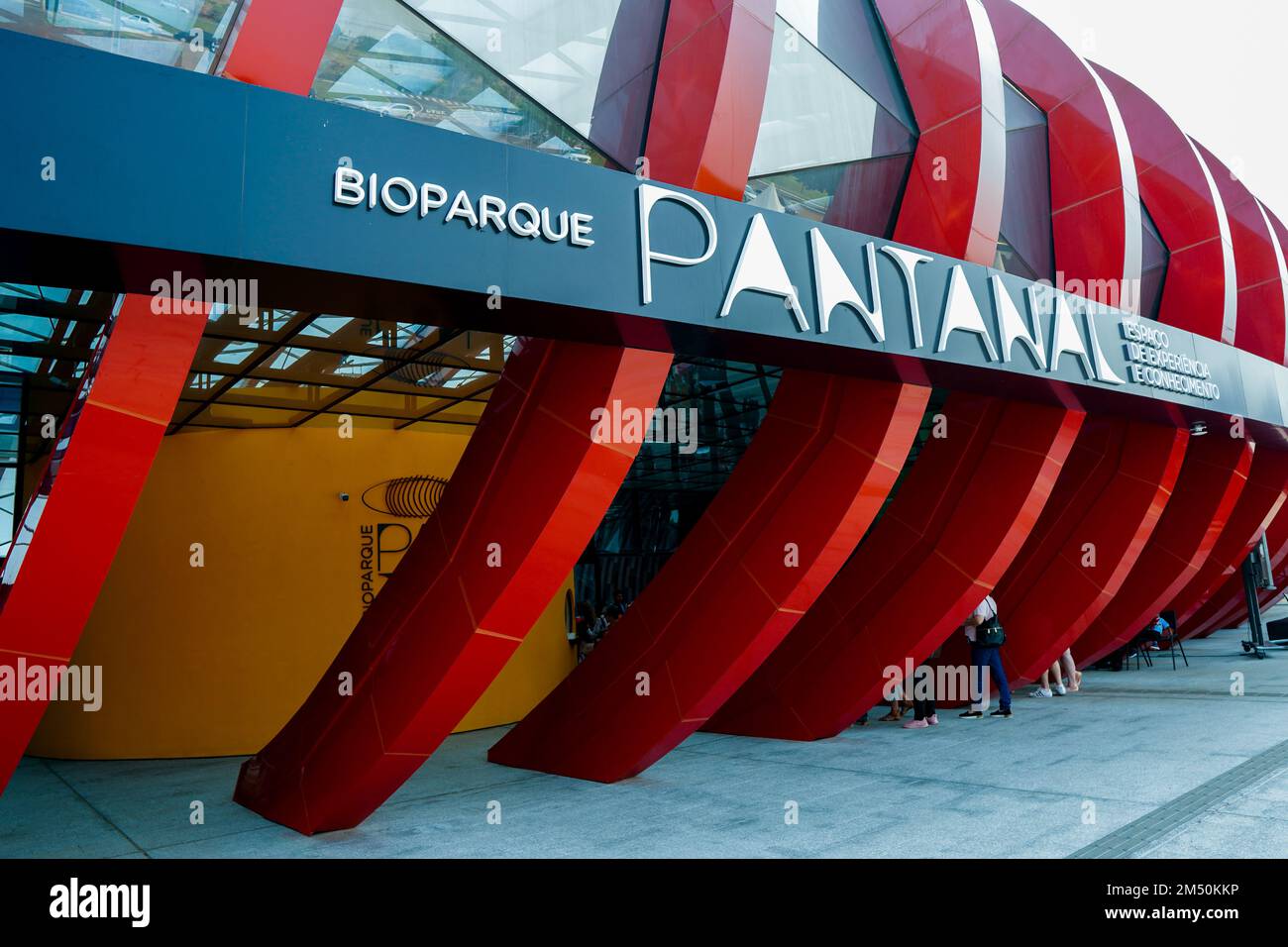 September 10, 2022, Brazil. Partial view of the Bioparque Pantanal (Pantanal Aquarium), in Campo Grande, Mato Grosso do Sul. It is the largest freshwa Stock Photo