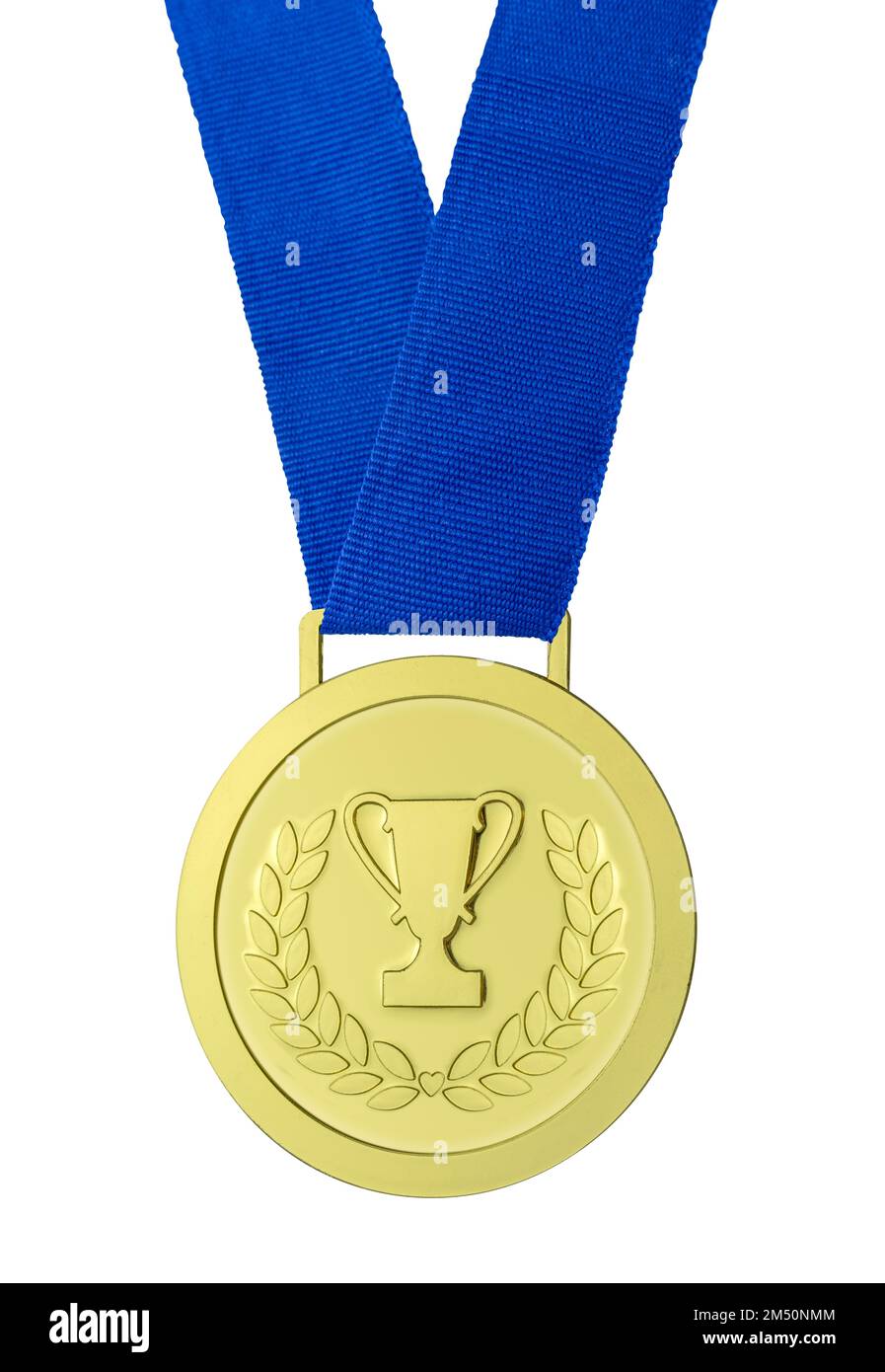An Isolated Gold Medal Representing Winning And Success Stock Photo