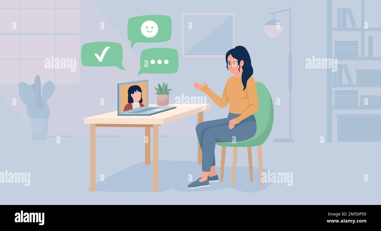 Positive feedback flat color vector illustration Stock Vector Image ...