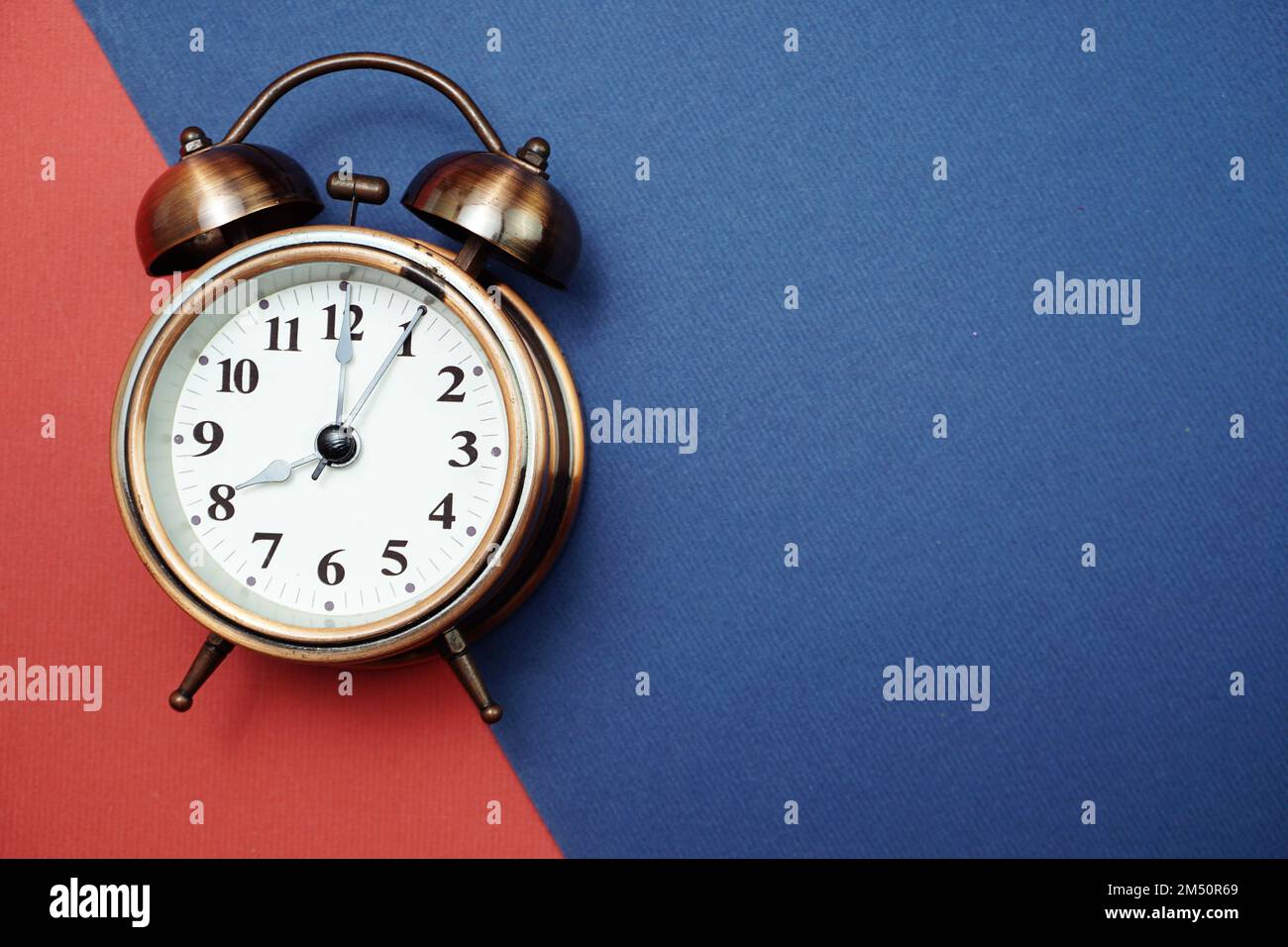 Top view alarm clock flat lay with space for copy Stock Photo - Alamy