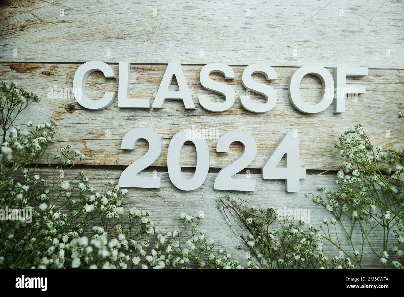 Class of 2024 alphabet letter on wooden background Stock Photo Alamy