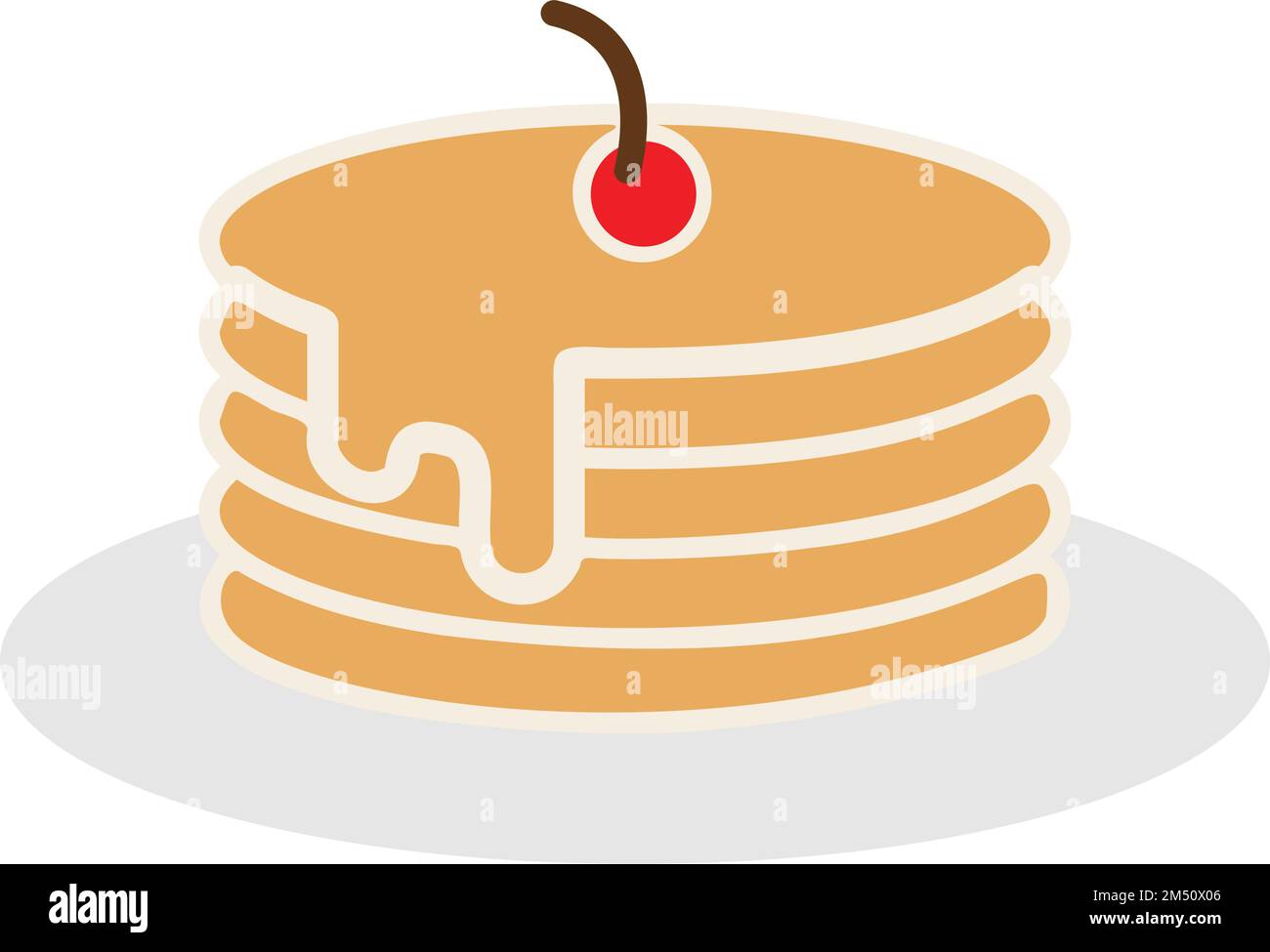 Pancake icon design template vector isolated illustration Stock Vector