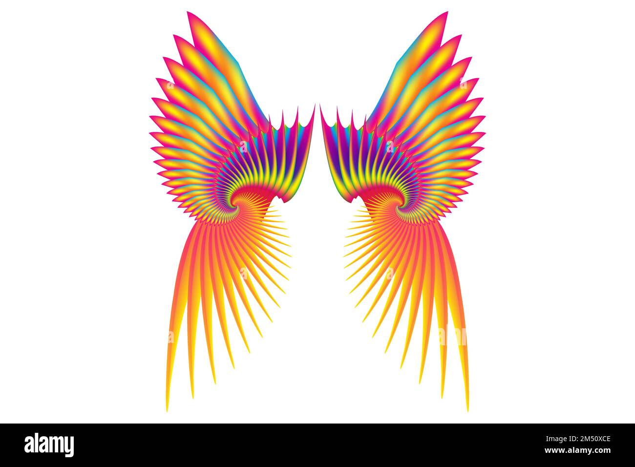 Illustration of Wings with colorful gradations with an Abstract concept ...