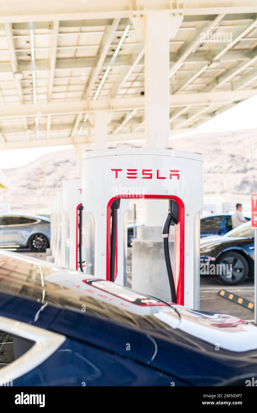 Tesla charging station Stock Photo Alamy