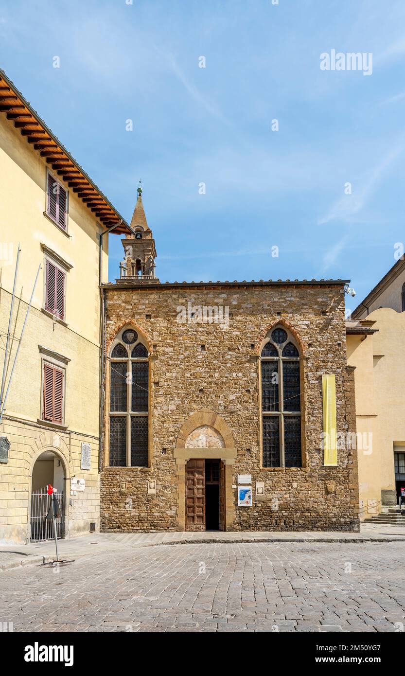 Exterior view of Cenacolo di Santo Spirito art gallery, house of Salvatore Romano Foundation, Oltrarno quarter, Florence city center, Tuscany, Italy Stock Photo