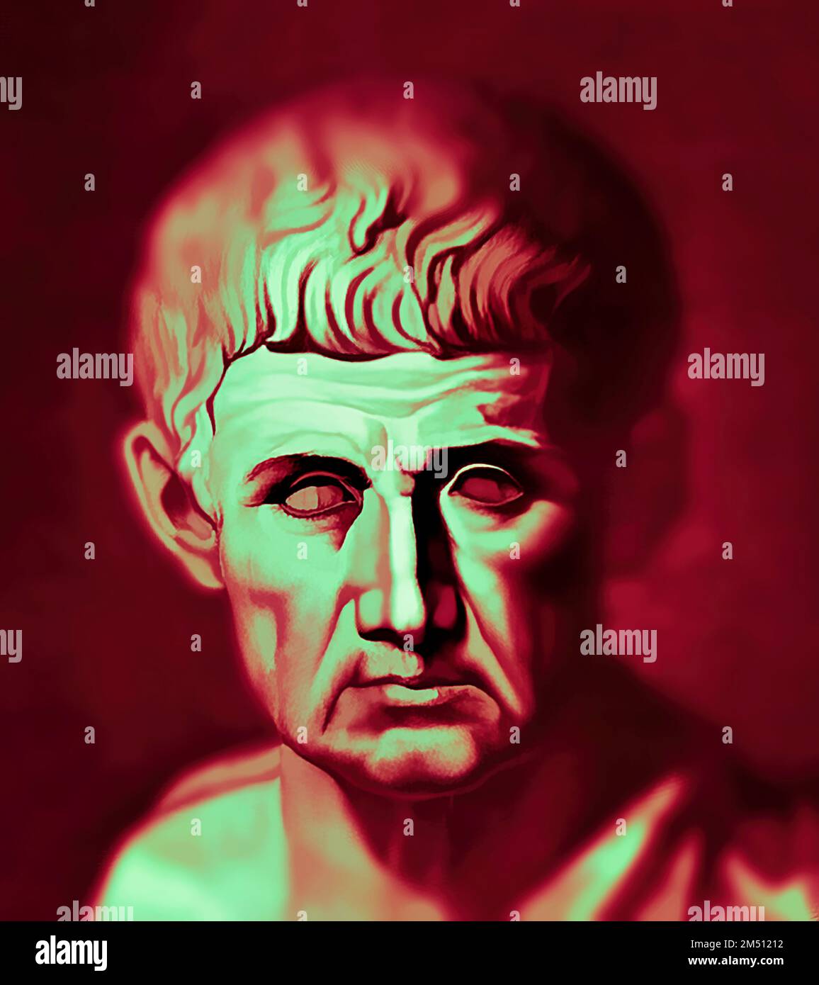 Aristotle, 384-322 BC, ancient Greek philosopher and scientist, digitally altered Stock Photo