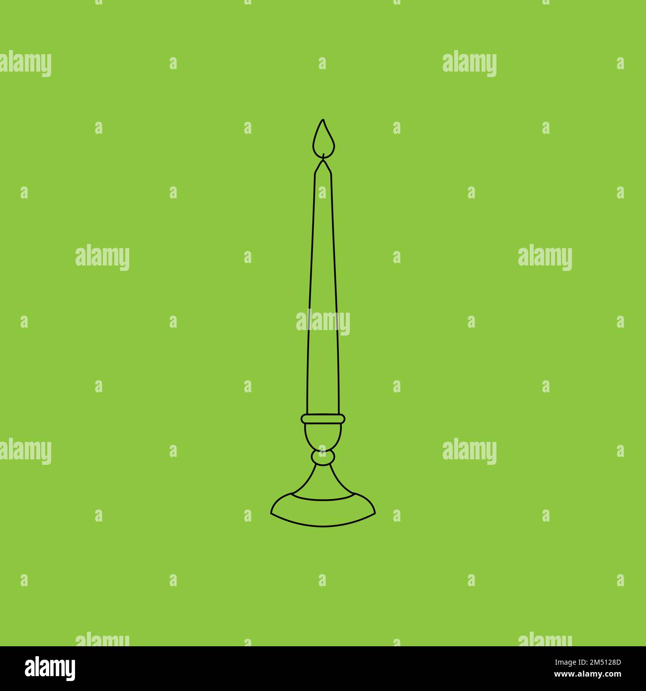 Candelabra icon isolated. Antique Concept. - Vector . Vector illustration Stock Vector