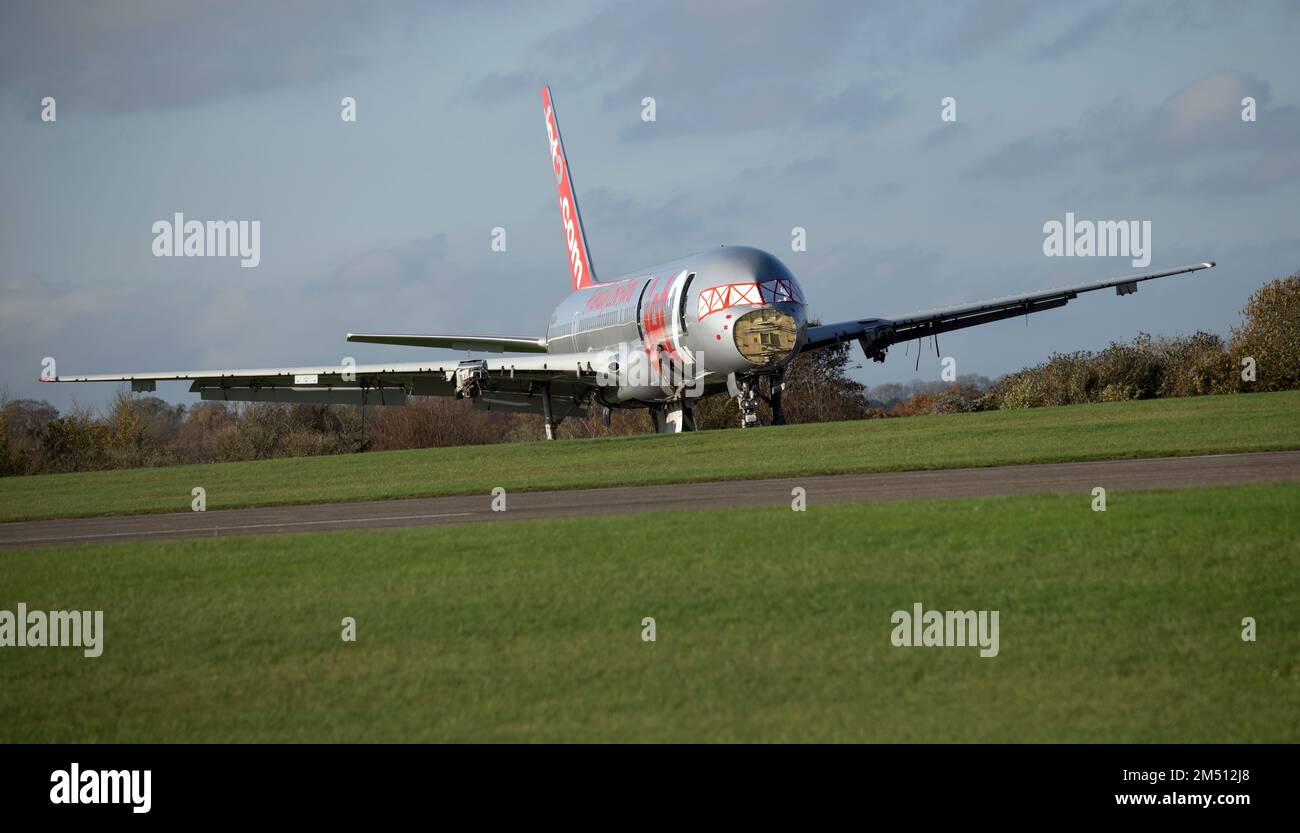 Retired Boeing 757-200, G-LSAH formally Jet2 at Cotswold Airport Stock Photo