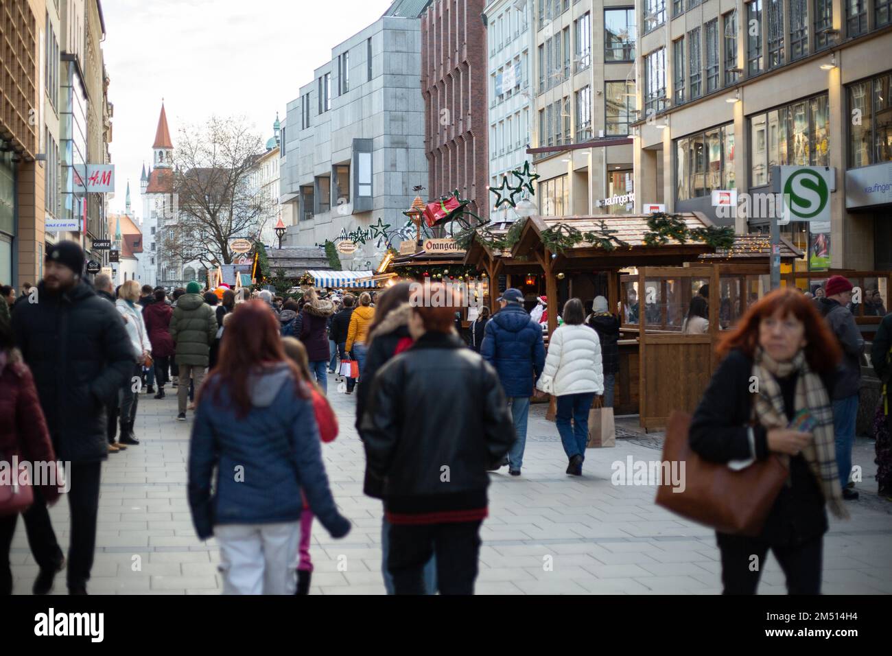 Munich, Germany. 24th Dec, 2022. Christkindlmarkt on December 24, 2022 in Munich, Germany