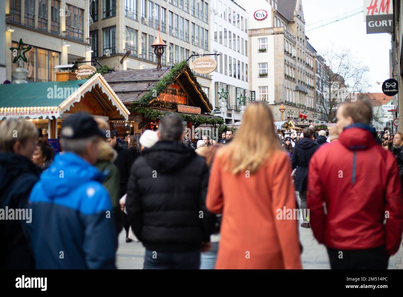 Munich, Germany. 24th Dec, 2022. Christkindlmarkt on December 24, 2022 in Munich, Germany