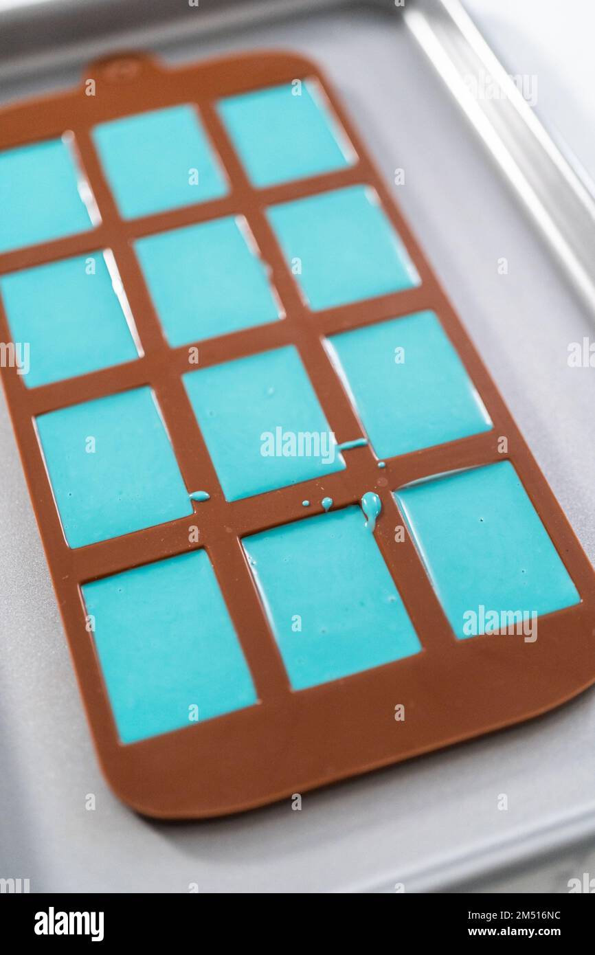 Mini mermaid chocolate bars Stock Photo