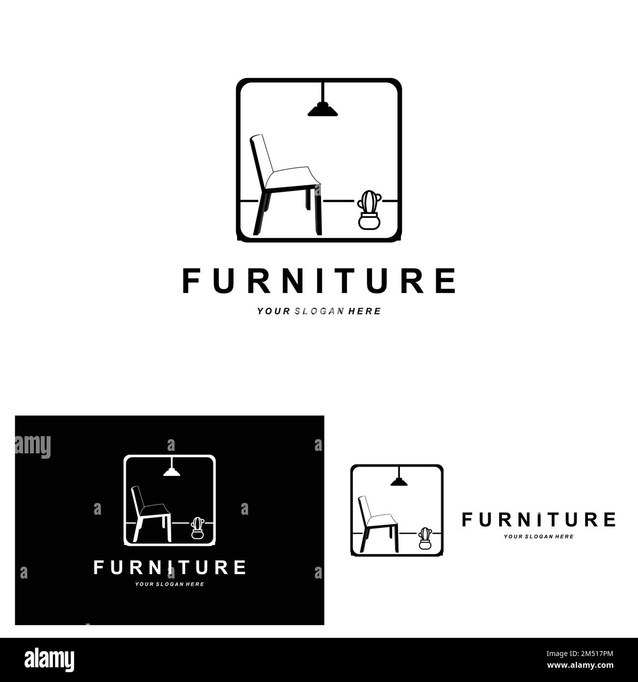 furniture logo, home furnishing design, room icon illustration, table