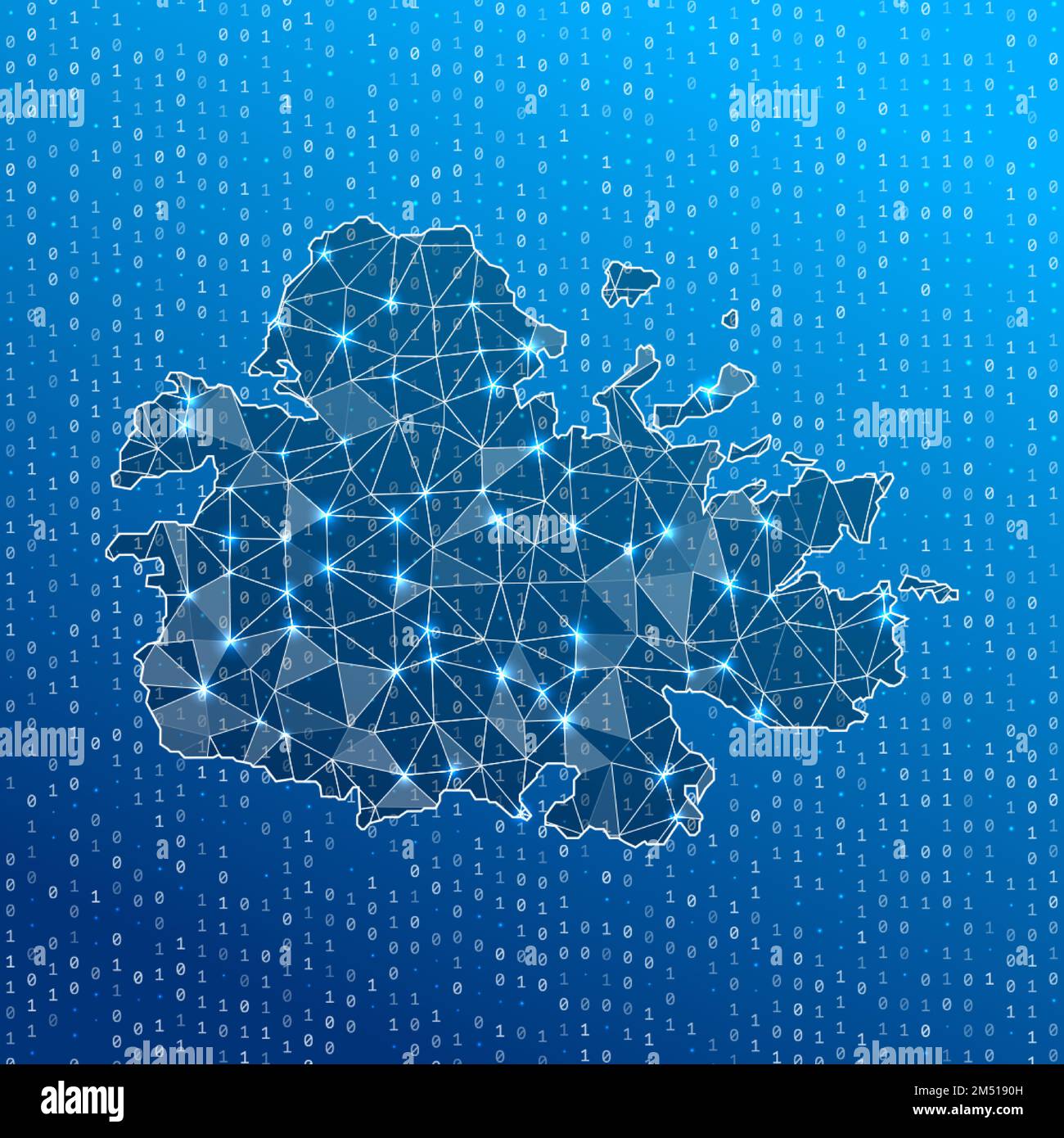 Network map of Antigua. Island digital connections map. Technology ...