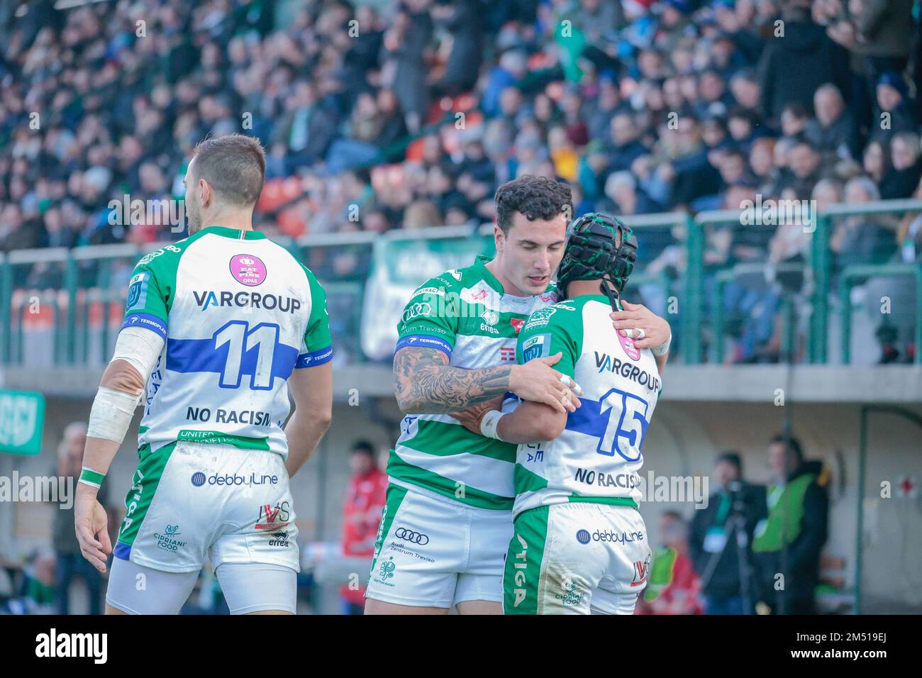 Treviso, Italy. 24th Dec, 2022. Rhyno Christo Smith (Benetton Rugby) during  Benetton Rugby vs Zebre Rugby
