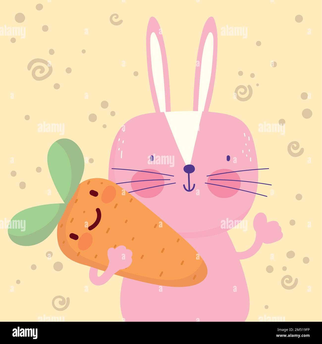 rabbit and cute carrot Stock Vector Image & Art Alamy