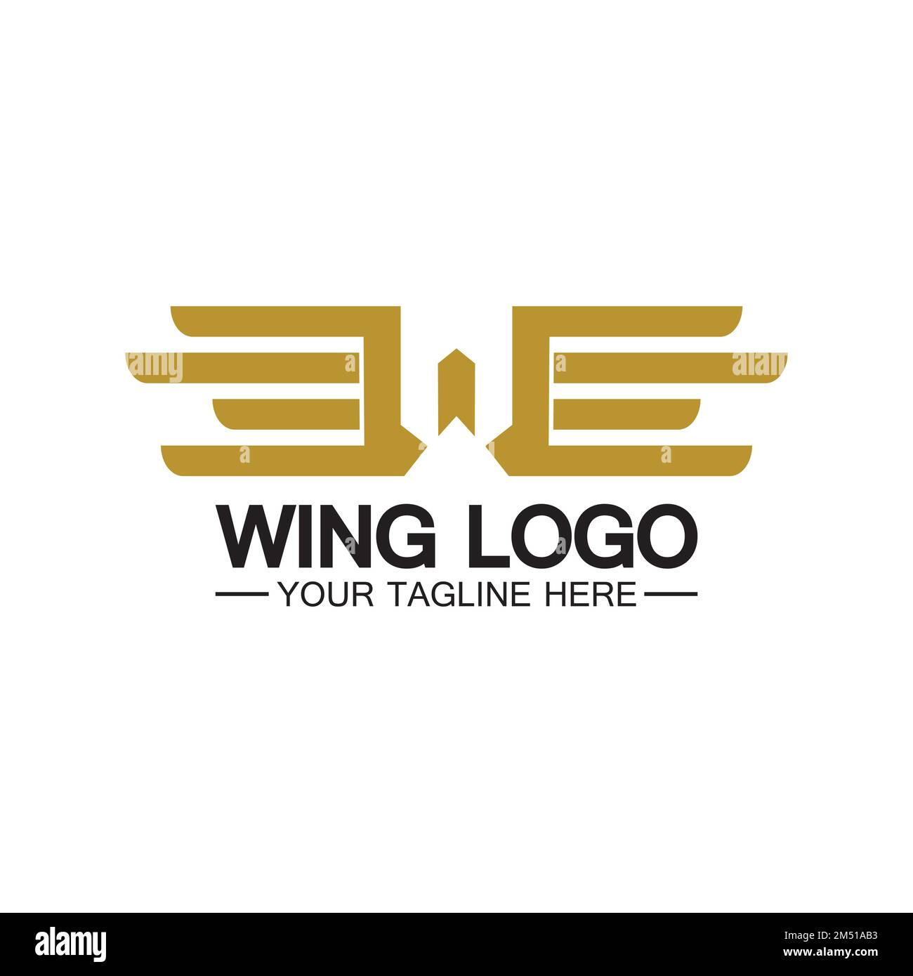 W letter for wings logo design, combination w letter and wings Stock ...