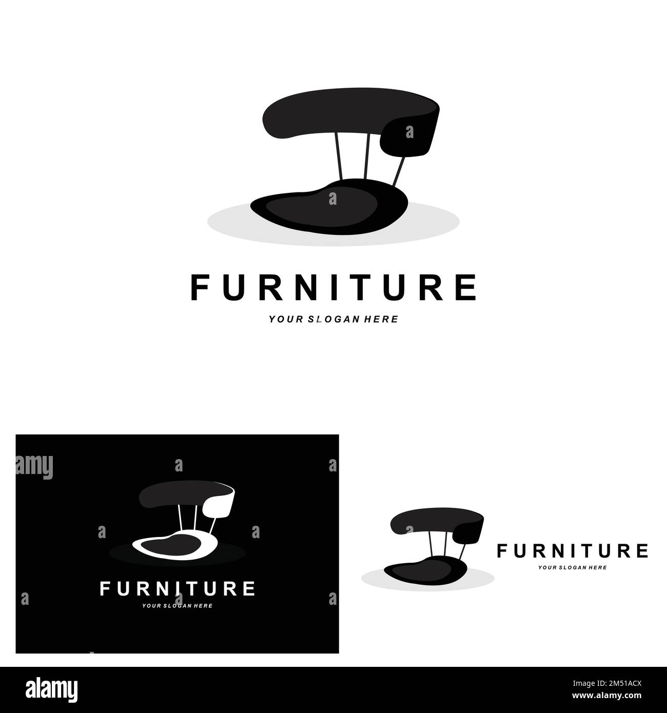 furniture logo, home furnishing design, room icon illustration, table