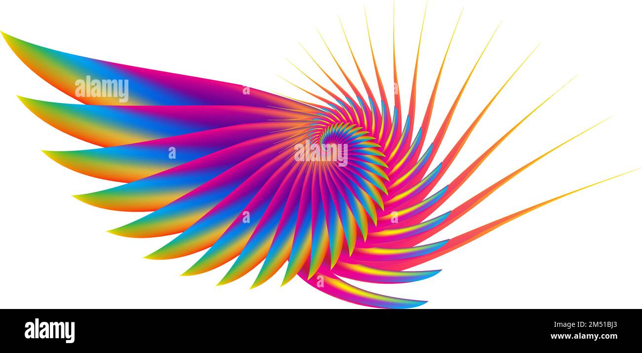 Colorful wings vector vectors hi-res stock photography and images - Alamy