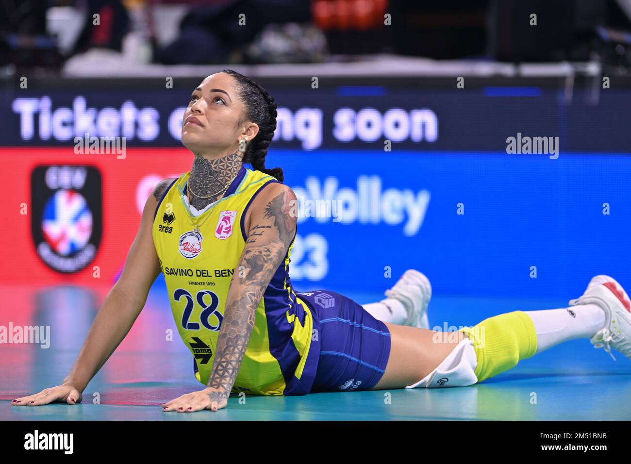 Florence, Italy. 22nd Dec, 2022. Brenda Castillo (Savino Del Bene Scandicci) during Savino Del Bene Scandicci vs Galatasaray HDI Sigorta Istanbul, Volleyball CEV Cup Women Championship in Florence, Italy, December 22 2022 Credit: Independent Photo Agency/Alamy Live News Stock Photo
