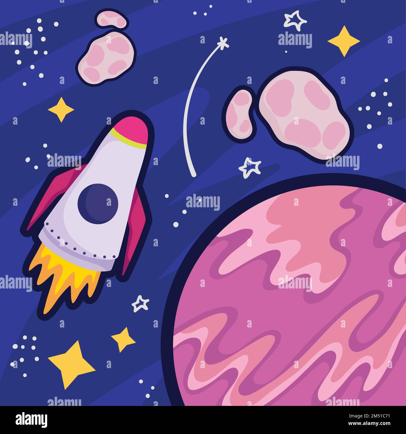 space spaceship and planet Stock Vector Image & Art - Alamy
