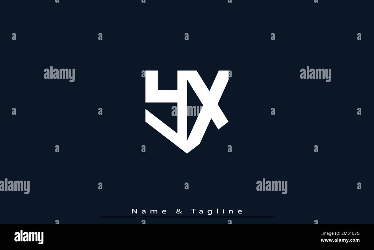 Alphabet letters Initials Monogram logo YX , XY Stock Vector