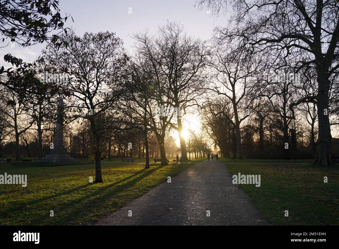 Sunset In Hyde Park, Kensington Gardens, The Royal Parks In West London