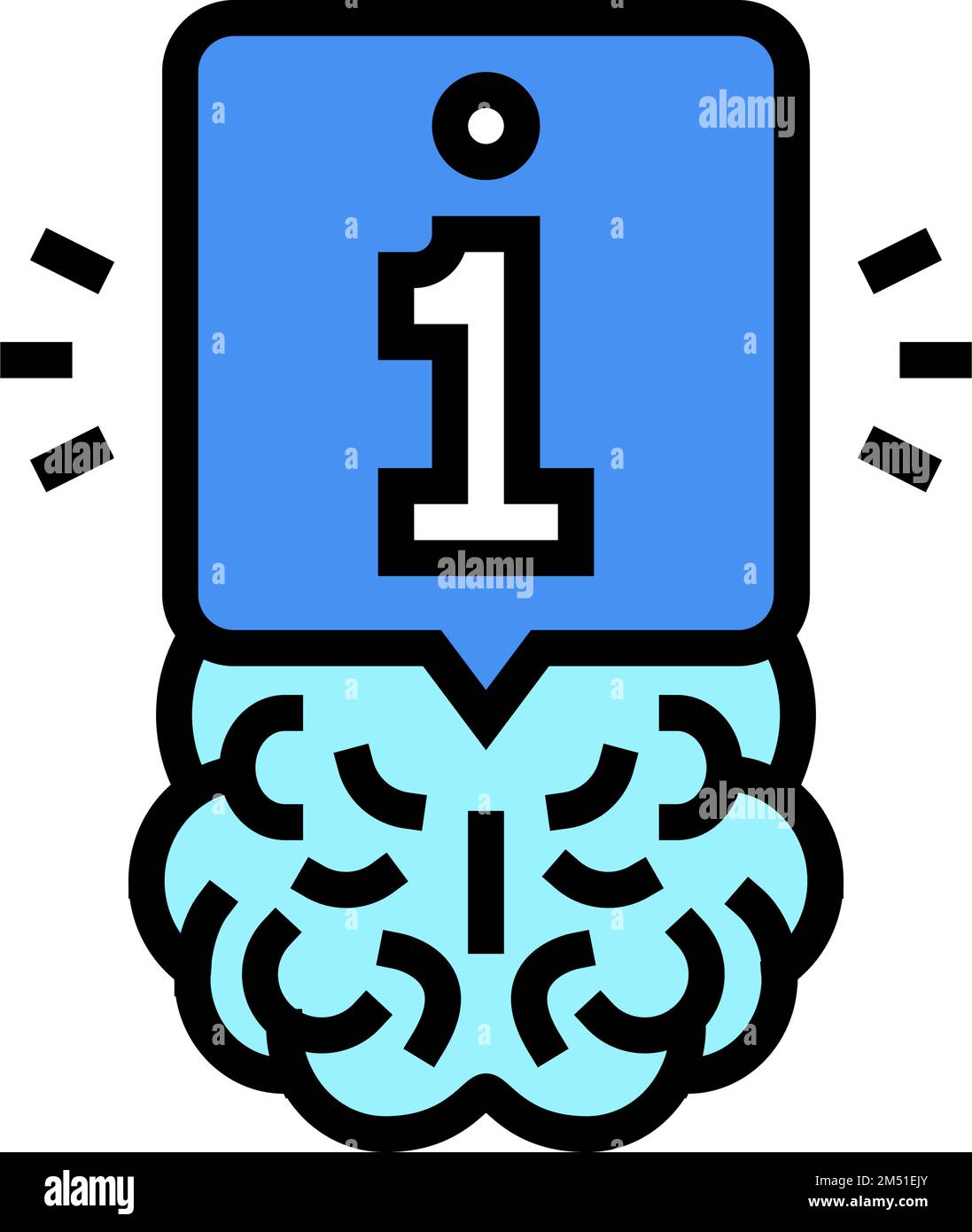 information brain color icon vector illustration Stock Vector Image ...