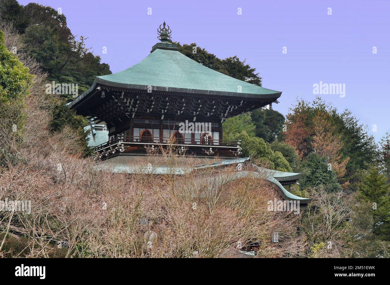 Daishō-in or Daisyō-in is a historic Japanese temple complex with many shrines and statues on Mount Misen, Itsukushima island, Japan. Stock Photo